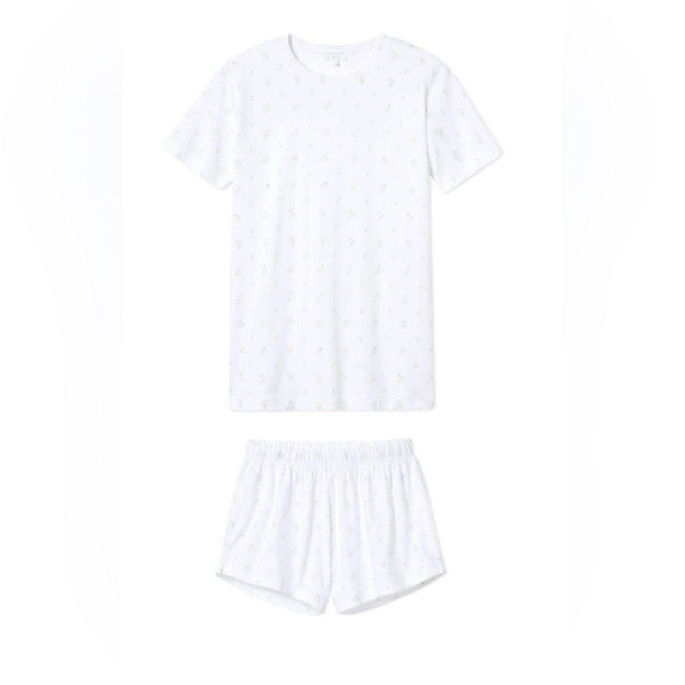 JB x LAKE Pima Weekend Shorts Set in Garden Bloom Small Julia Berolzheimer